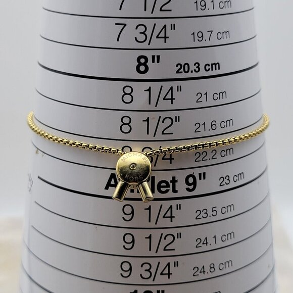 Michael Kors Logo Bar Chain Slider Bracelet Gold-Tone OS - Picture 13 of 13